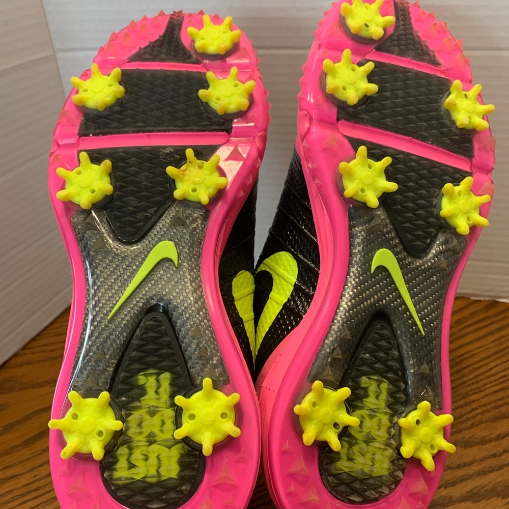 Nike Golf Pink& Black and Highlighter Yellow Shoes Woman’s Size 8. Comfort Cute - Picture 13 of 13